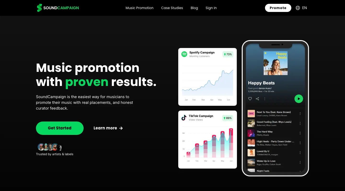 Plateforme de promotion musicale SoundCampaign