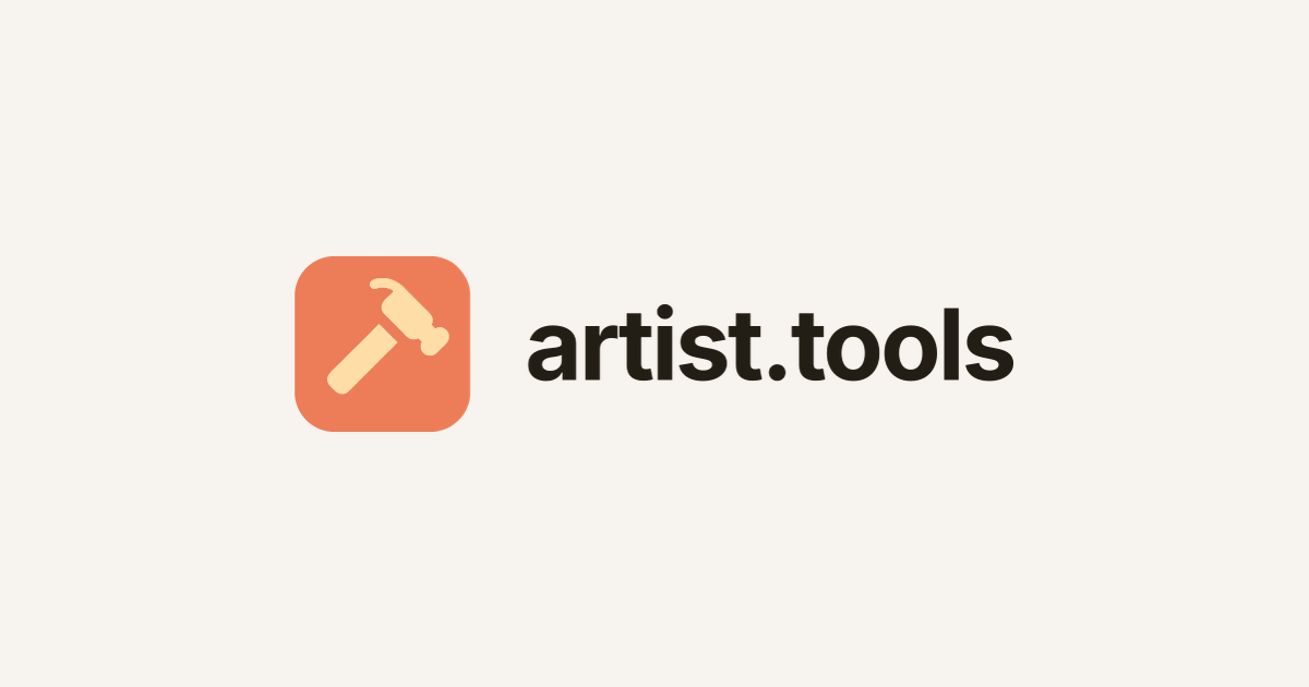 Screenshot of artist.tools